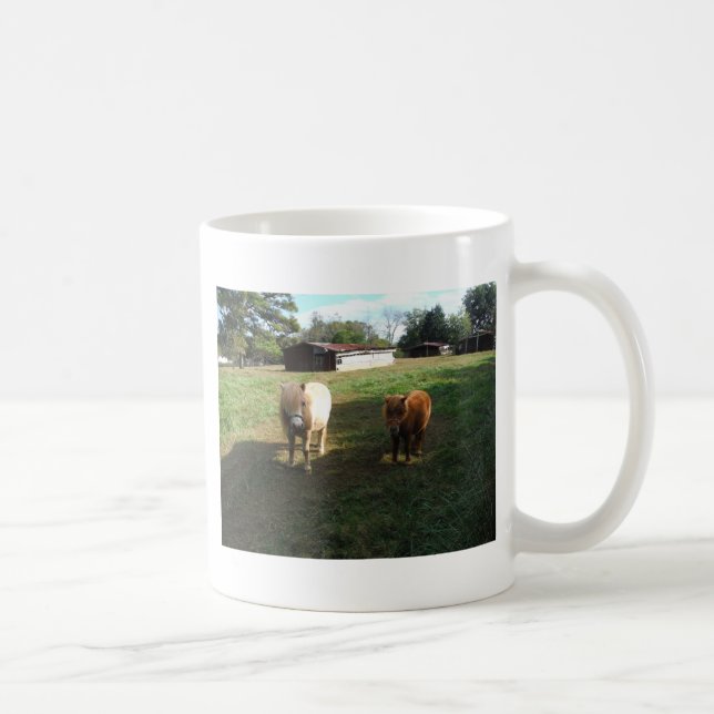 Brown Blond, två Miniature Horses, Little Pony Kaffemugg (Höger)