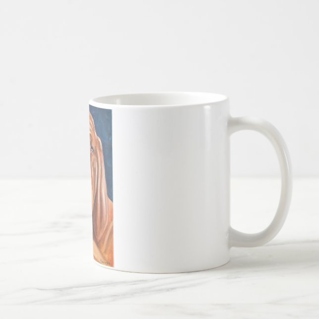 Brown Bloodhound oil painting mug  Kaffemugg (Höger)