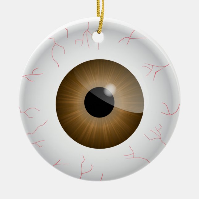 Brown Bloodshot Eyeball Ornament (Framsidan)