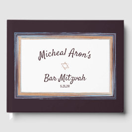 Brown Blue Abstrakt Pub Mitzvah Guest Bok