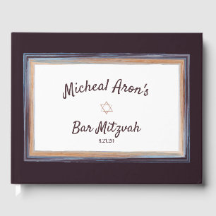 Brown Blue Abstrakt Pub Mitzvah Guest Bok