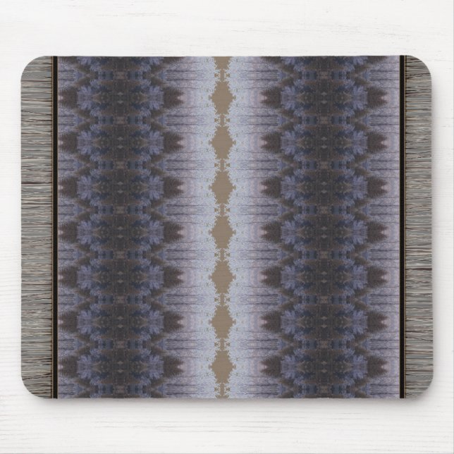 Brown Blue och Grått Patternated Carpet Stil Musmatta (Framsidan)