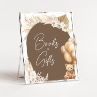 Brown Boho Bear Balloon Bokar och presenter
