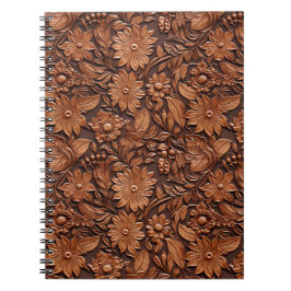 Brown Boho Blommigt Anteckningsbok