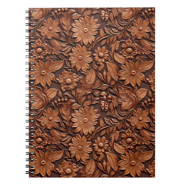 Brown Boho Blommigt Anteckningsbok (Framsidan)