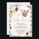 Brown Boho Blommigt Heliga Cow Highland 21:a födel Inbjudningar<br><div class="desc">Brown Boho Blommigt Heliga Cow Highland 21:a födelsedagsinbjudan Sweet Highland ko hade födelsedag i ett stil med två naturliga toner boho blommigt Arrangements,  brunko print mönster och en höglandsko. Den här boho blommigt heliga ko 21:a födelsedagsinbjudan kan ändras till kostym i alla åldrar.</div>