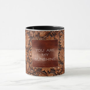 Brown Boho Blommigt Mugg