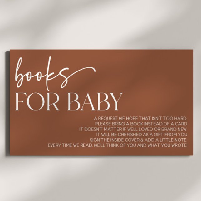 Brown Boho Bohemian Baby Shower Bokar för Baby Tilläggskort (Skapare uppladdad)