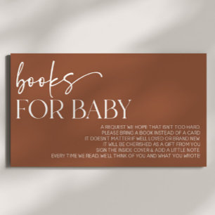 Brown Boho Bohemian Baby Shower Bokar för Baby Tilläggskort