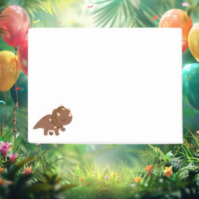 Brown Boho Dinosaur Post-it Block (Discover the charm of Brown Boho Dinosaur Post-it Notes! )