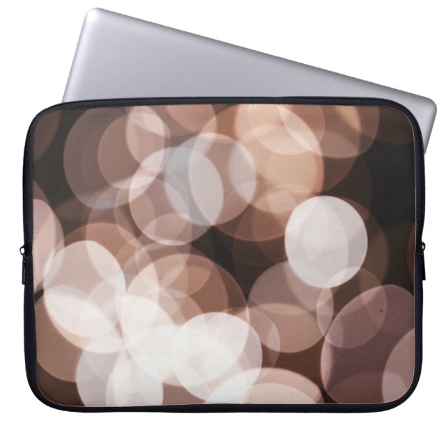 Brown bokeh ljus laptop fodral (Framsidan)