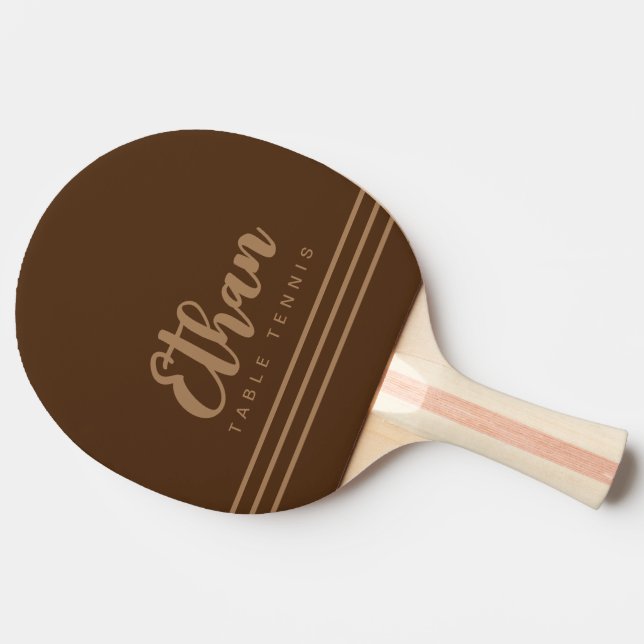 Brown Bord-Tennis Snyggt Calligraphy Pingisracket (Sidan)