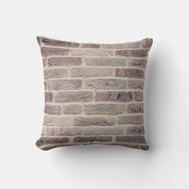 Brown Brick Wall Kudde