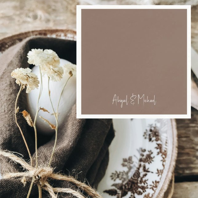 Brown Bröllop Cocktail Pappersservett (Skapare uppladdad)