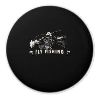 Brown Brook Trout Flygfiske Gift Fisherman Knopp