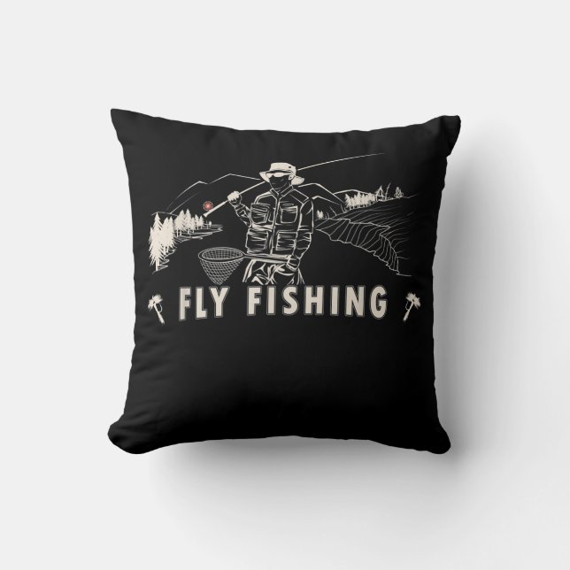 Brown Brook Trout Flygfiske Gift Fisherman Kudde (Framsida)