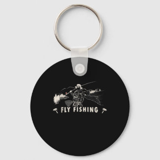 Brown Brook Trout Flygfiske Gift Fisherman Line Nyckelring