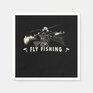 Brown Brook Trout Flygfiske Gift Fisherman Pappersservett