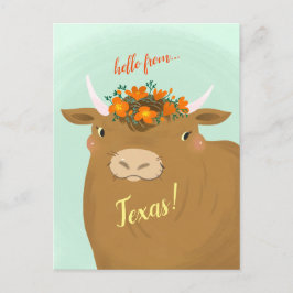 Brown Bull Customize State Postcard Vykort