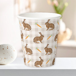 Brown Bunnies And Carrots Rustic Rabbit Pattern