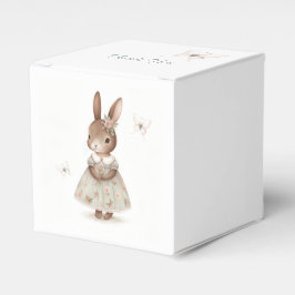 Brown Bunny i en Blommigt Dress Presentaskar