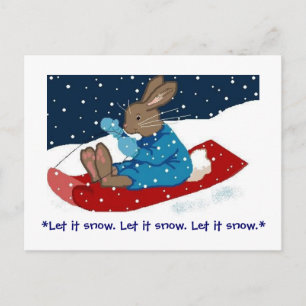 Brown Bunny på Sled Helg Vykort