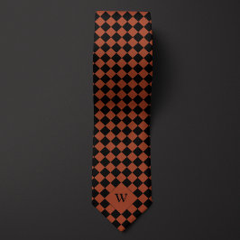Brown Business Checkated Monogram Slips