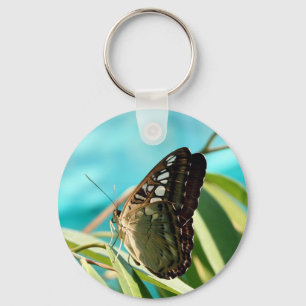 Brown Butterfly Closed Vingar Nyckelring