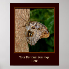 Brown Butterfly On Träd Personlig Poster