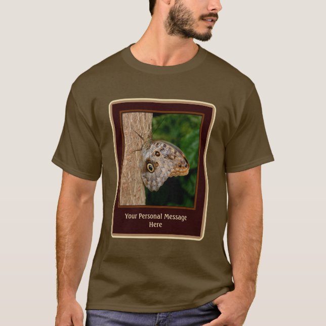 Brown Butterfly On Träd Personlig T Shirt (Framsida)