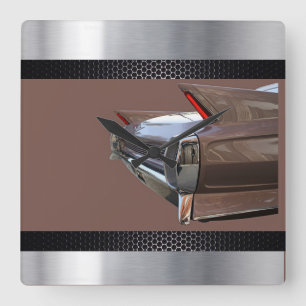 Brown Cadillac Black, Silver Fyrkantig Klocka
