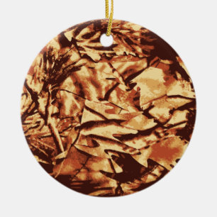 Brown Camo Camouflage Gifts for Hunters Julgransprydnad Keramik