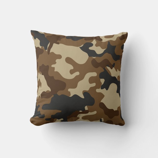 Brown Camo Dekorativ kudde (Framsida)
