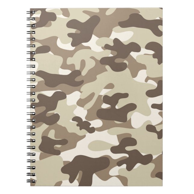Brown Camo Design Anteckningsbok (Framsidan)