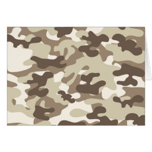 Brown Camo Design Hälsningskort