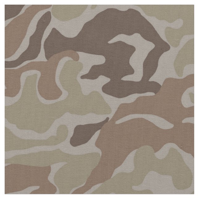 Brown Camo Military Fabric Tyg (Närbild)