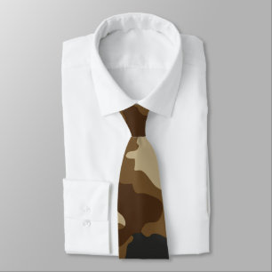 Brown Camo Neck Tie Slips