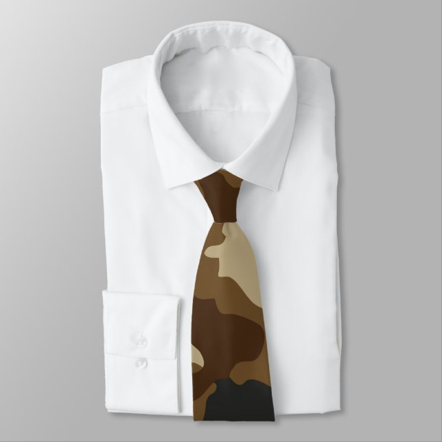 Brown Camo Neck Tie Slips (Bunden)