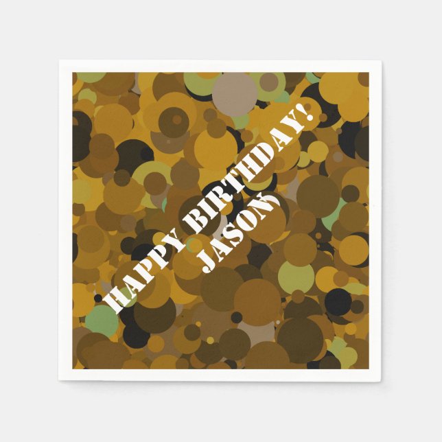 Brown Camouflage Pappersservett (Framsidan)