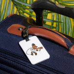 Brown Cartoon Dog Skipping Jump Rope Bagagebricka<br><div class="desc">Make your bags stand out at the airport with these energetic skipping dog luggage tags. The design features a cheerful brown cartoon puppy jumping rope, ensuring your suitcase is easy to spot on the carousel. Perfect for travelers who love animals and fitness, these durable tags add a whimsical and humorous...</div>