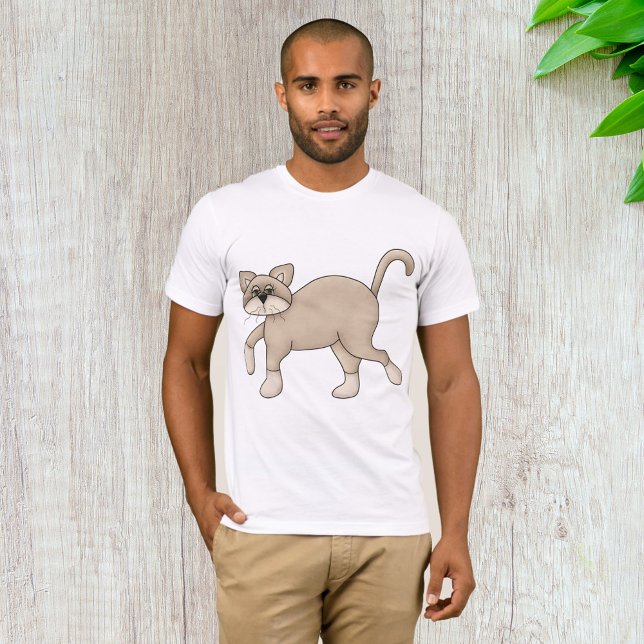 Brown Cat Walking T Shirt (Skapare uppladdad)