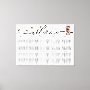 Brown Cavapoo puppy Välkomstplatserna i Bordsnumre Canvastryck