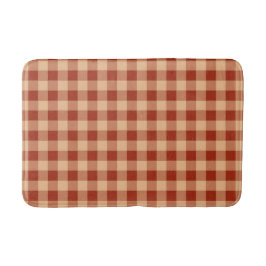 Brown Checkered Gingham Mönster Badrumsmatta