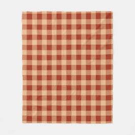 Brown Checkered Gingham Mönster Fleecefilt