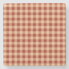 Brown Checkered Gingham Mönster Stenunderlägg