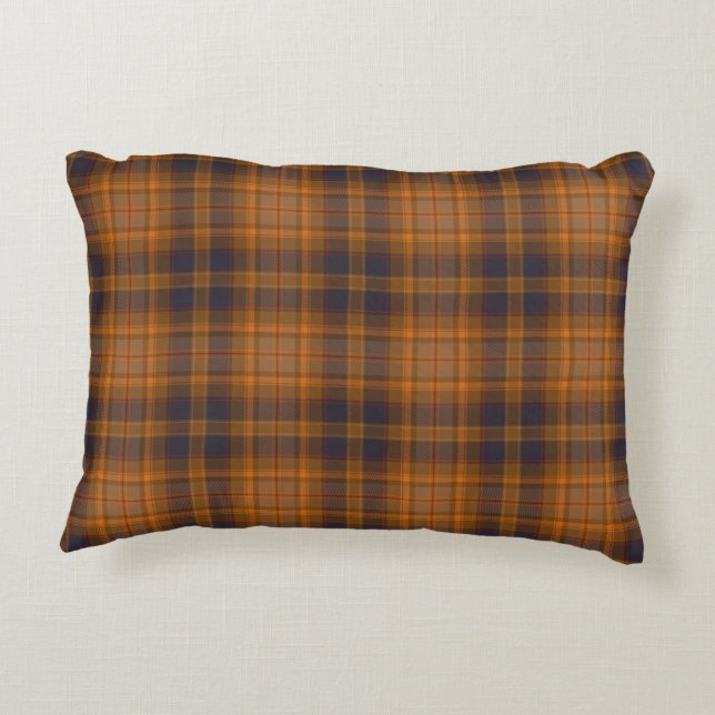 Brown Checkered Tartan Play Prydnadskudde (Baksidan)