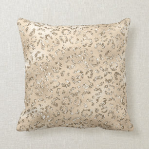Brown Cheetah Leopard Skin Print Mönster Animal Kudde