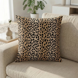 Brown Cheetah Print Dekorativ kudde