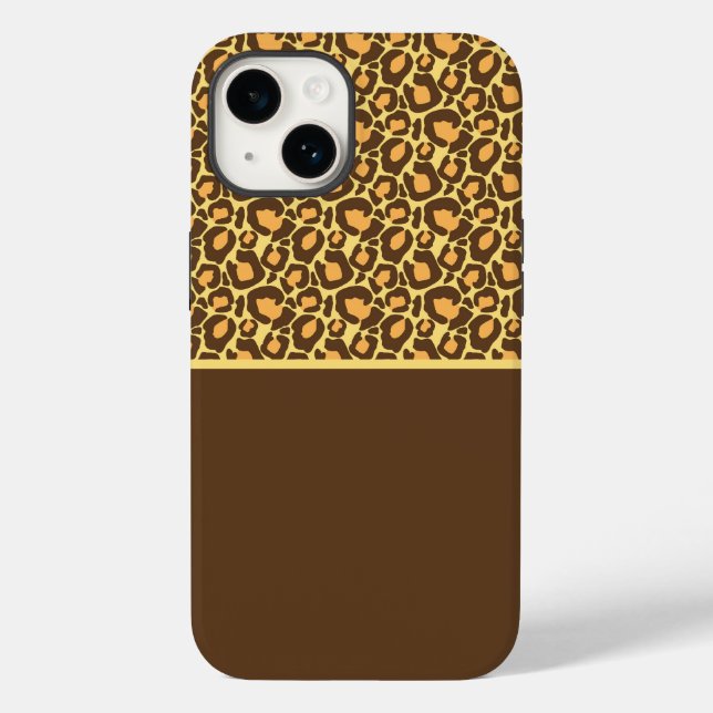 Brown Cheetah Print Phone Case (Baksida)