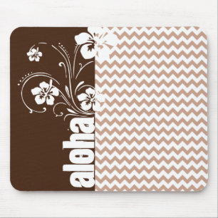 Brown Chevron Mönster; Aloha Musmatta